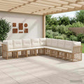 Outdoor-Sofagarnitur Natur Polyester