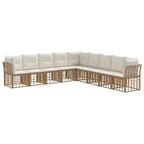 Outdoor-Sofagarnitur Natur Polyester