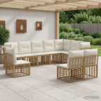 Outdoor-Sofagarnitur Natur Polyester