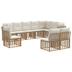Outdoor-Sofagarnitur Natur Polyester