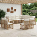 Outdoor-Sofagarnitur Natur Polyester
