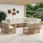Outdoor-Sofagarnitur Natur Polyester