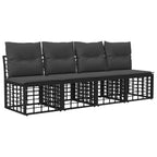 Outdoor-Sofagarnitur 12 pcs Schwarz und Dunkelgrau Polyester
