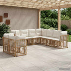 Outdoor-Sofagarnitur Natur Polyester