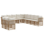 Outdoor-Sofagarnitur Natur Polyester