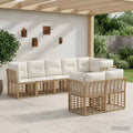 Outdoor-Sofagarnitur Natur Polyester