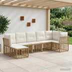 Outdoor-Sofagarnitur Natur Polyester