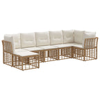Outdoor-Sofagarnitur Natur Polyester