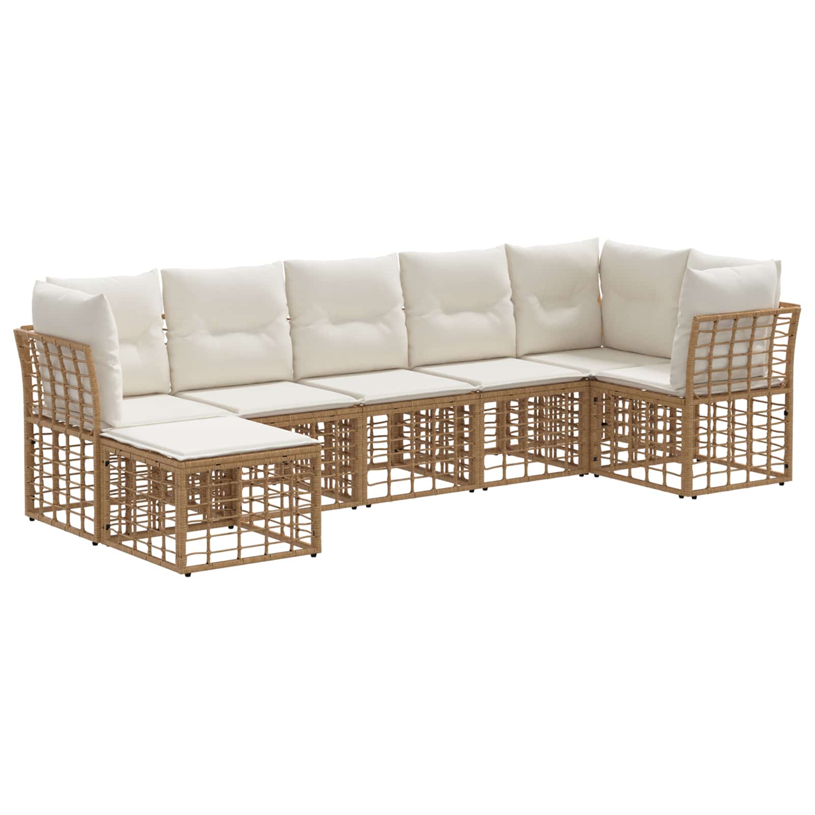 Outdoor-Sofagarnitur Natur Polyester