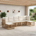 Outdoor-Sofagarnitur Natur Polyester