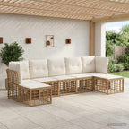 Outdoor-Sofagarnitur Natur Polyester