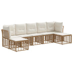 Outdoor-Sofagarnitur Natur Polyester