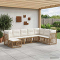 Outdoor-Sofagarnitur Natur Polyester