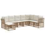 Outdoor-Sofagarnitur Natur Polyester