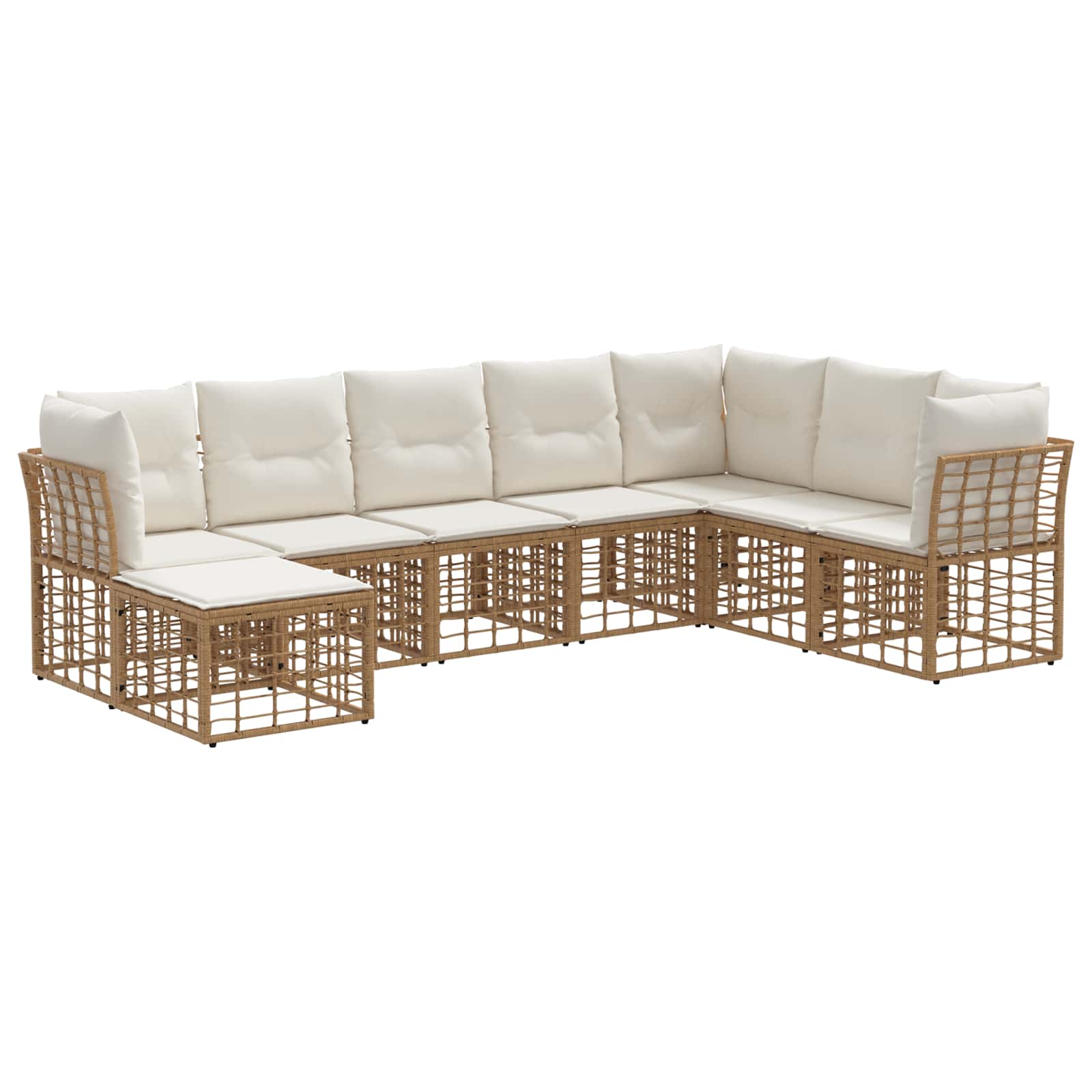 Outdoor-Sofagarnitur Natur Polyester