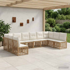 Outdoor-Sofagarnitur Natur Polyester