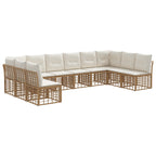 Outdoor-Sofagarnitur Natur Polyester