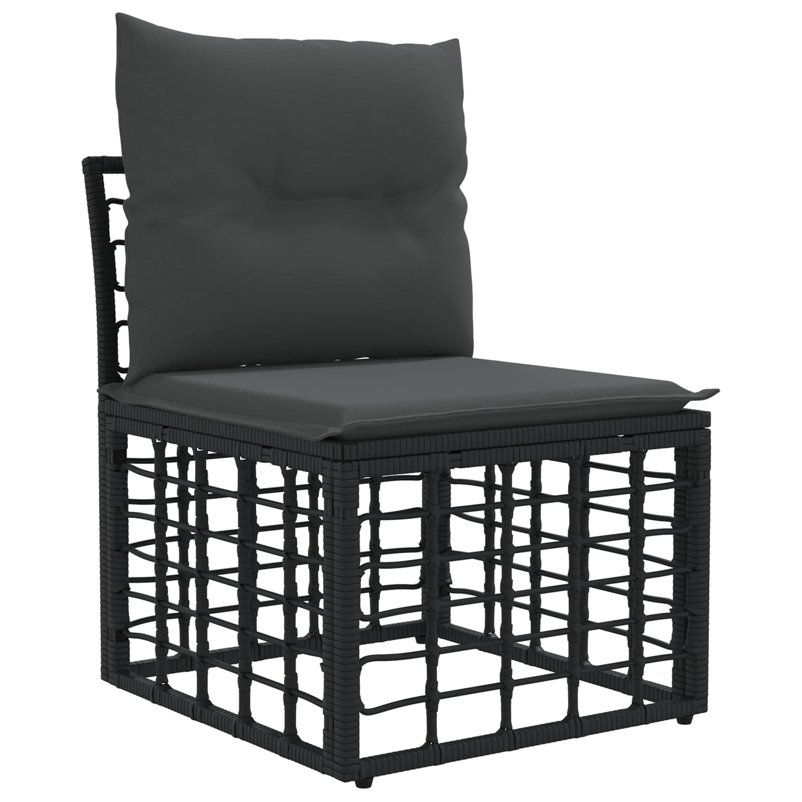 Outdoor-Sofagarnitur 12 pcs Schwarz und Dunkelgrau Polyester