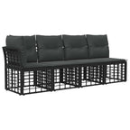 Outdoor-Sofagarnitur 12 pcs Schwarz und Dunkelgrau Polyester
