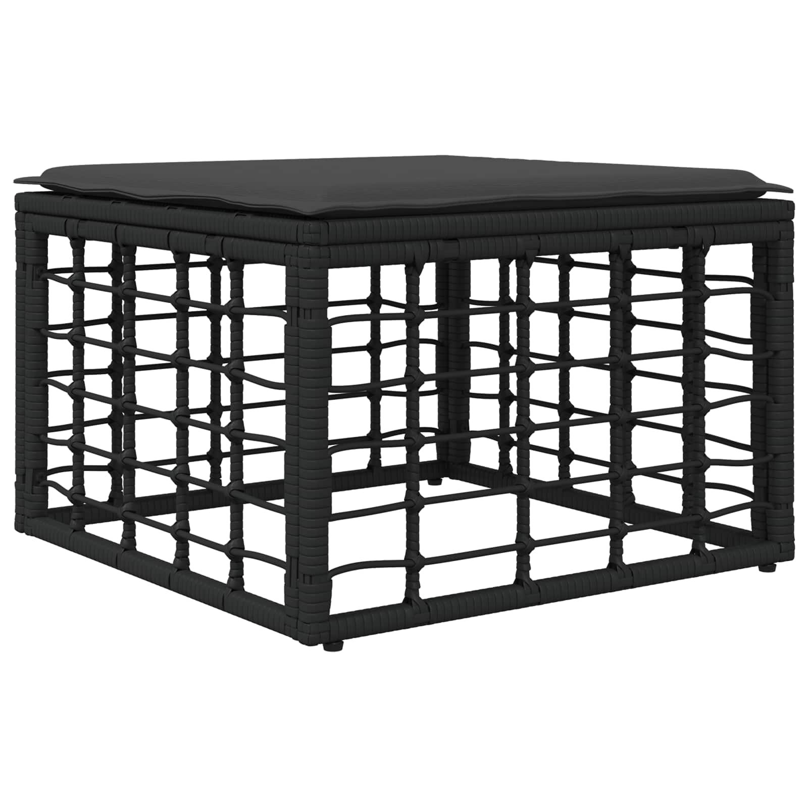 Outdoor-Sofagarnitur 7 pcs Schwarz und Dunkelgrau Polyester