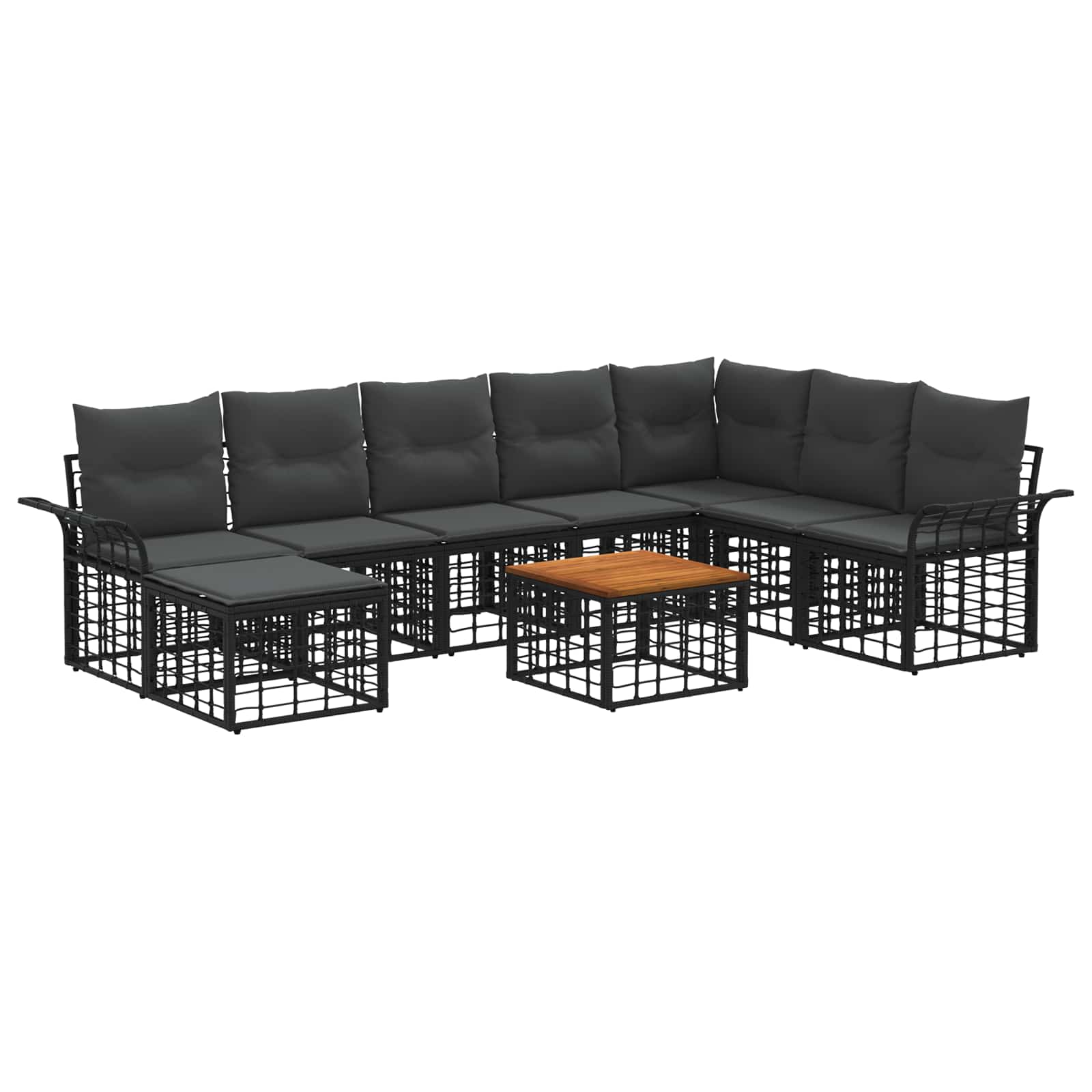 Outdoor-Sofagarnitur mit Kissen 5 pcs Polyester