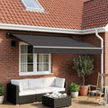 Markisenersatzstoff Anthrazit 350 x 250 cm Polyester