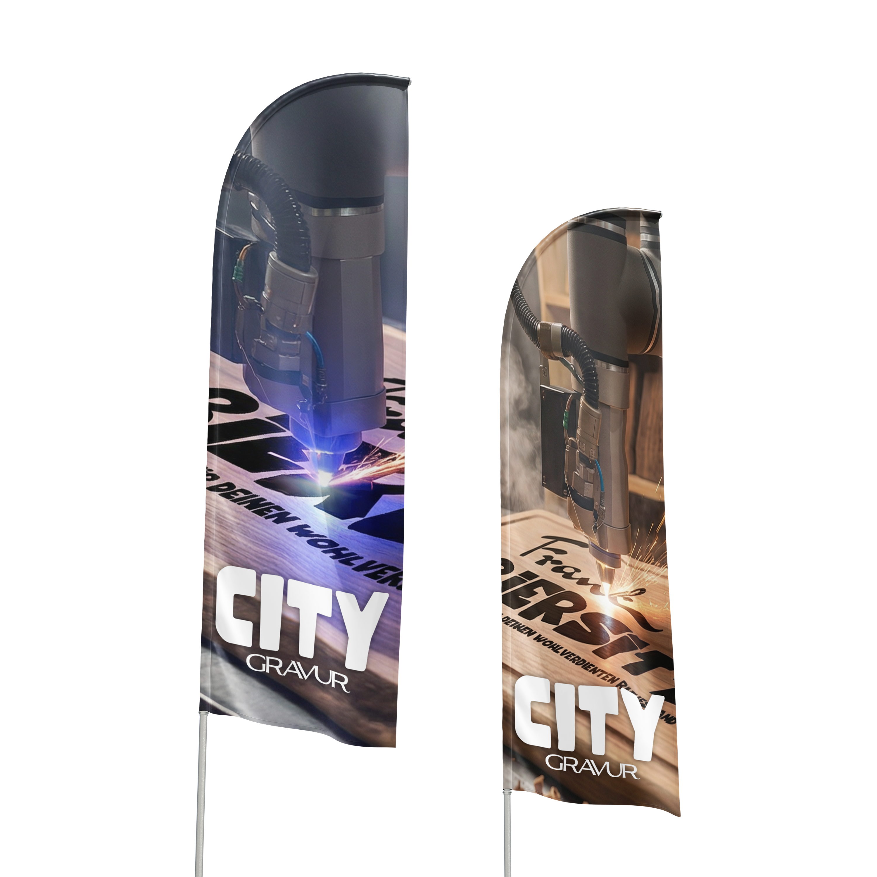 Flagpole for beach flags - stable, flexible aluminum flagpole for outdoor advertising