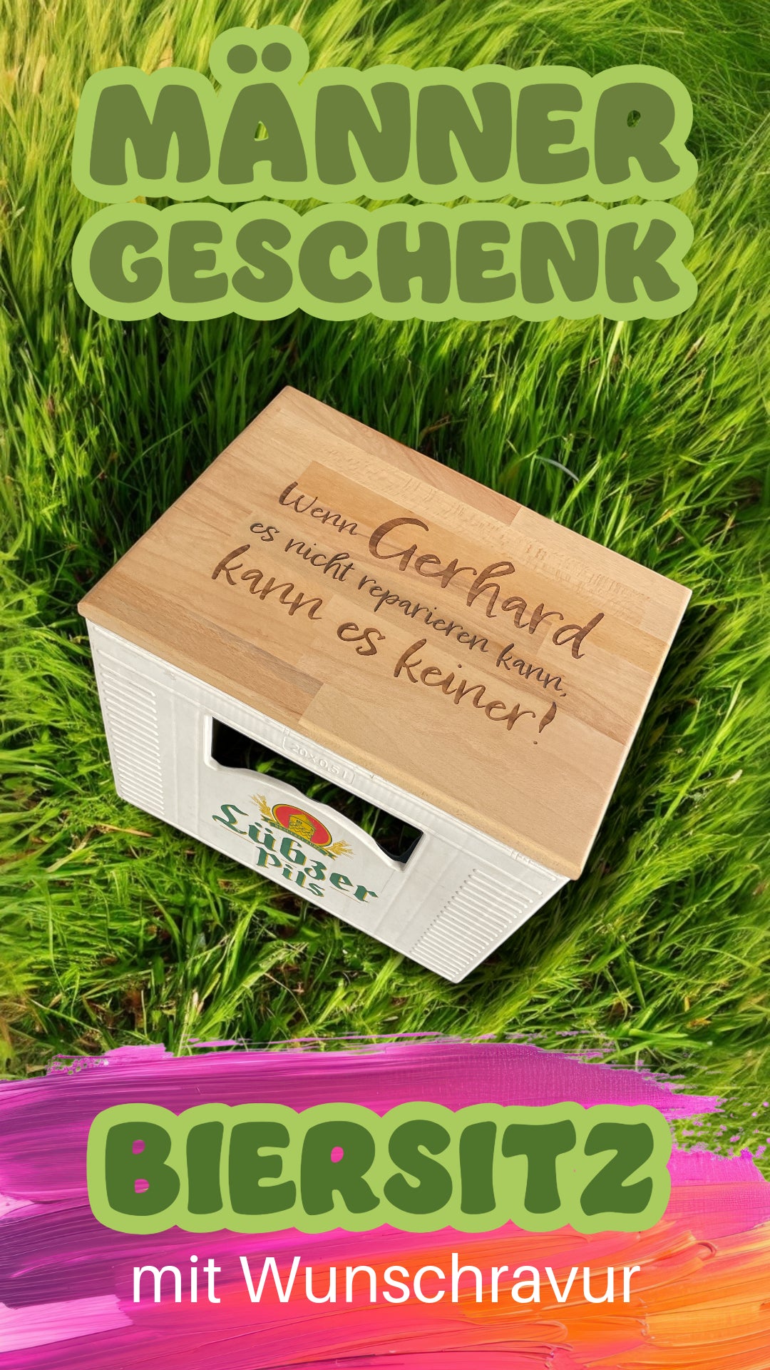 Sitzbrett für Bierkasten