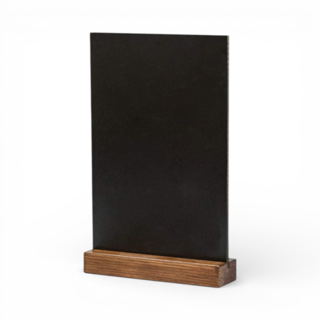 Lausitzer Marktplatz Kreidetafel aus Holz Tischaufsteller beschreibbar, ideal für Menüskarten, Angebote und Hinweise.