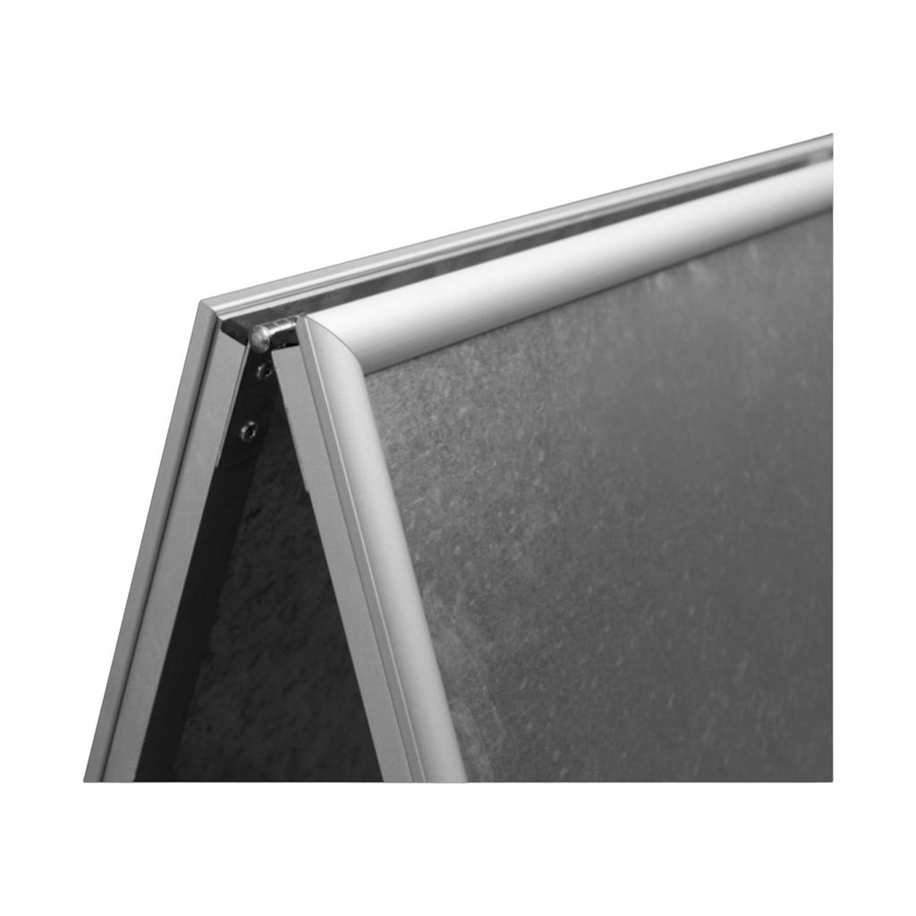 Kundenstopper Classic / Werbeaufsteller  Aurora silbern - B2-1