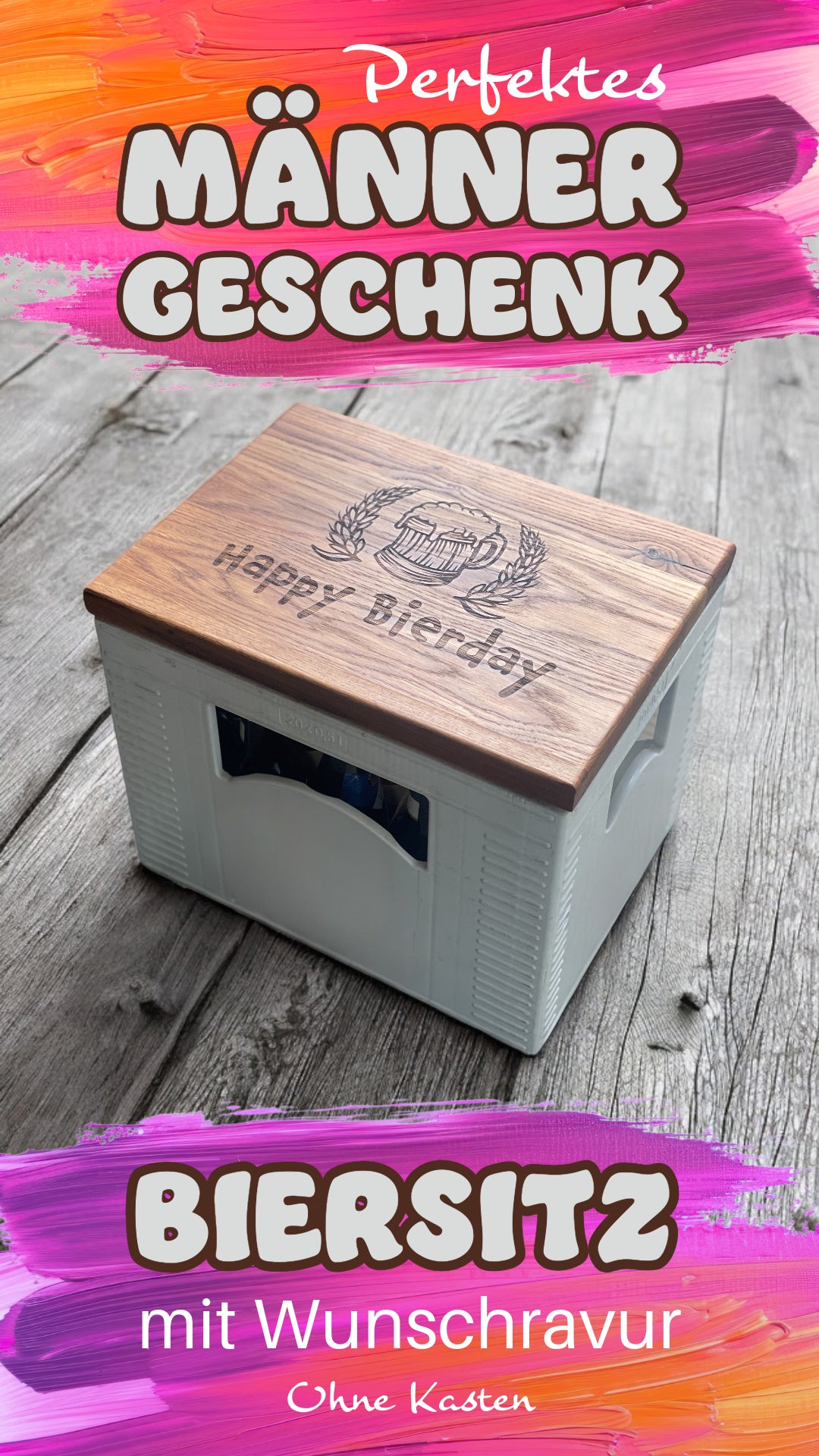 Sitzbrett für Bierkasten