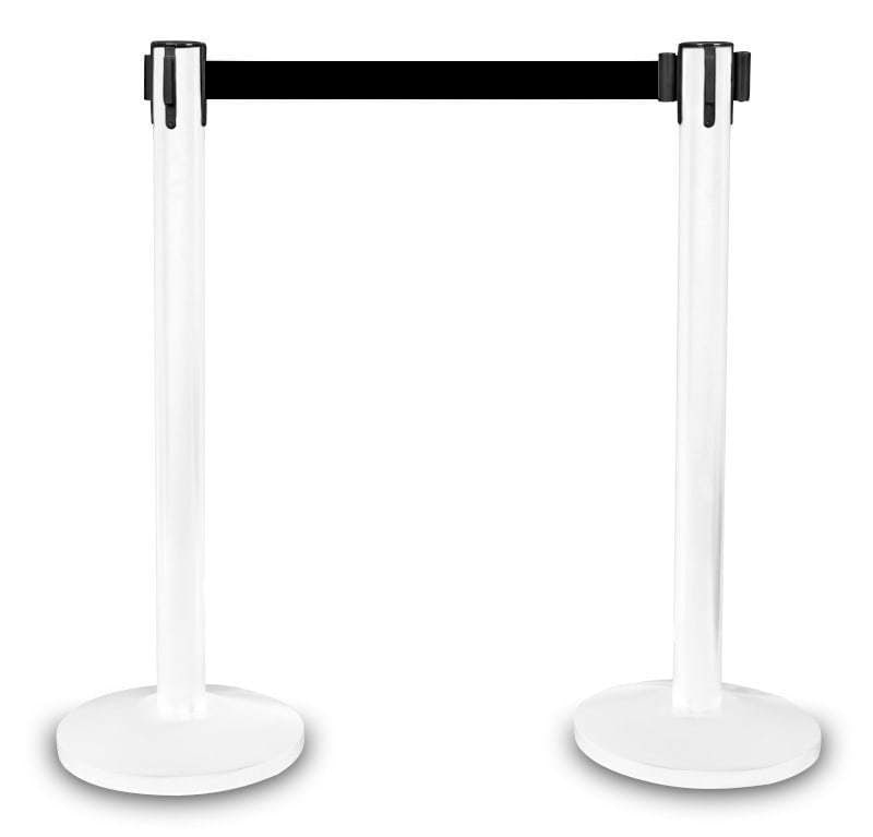 "Premium" Pfosten - weiß, schwarzer Gürtel-1