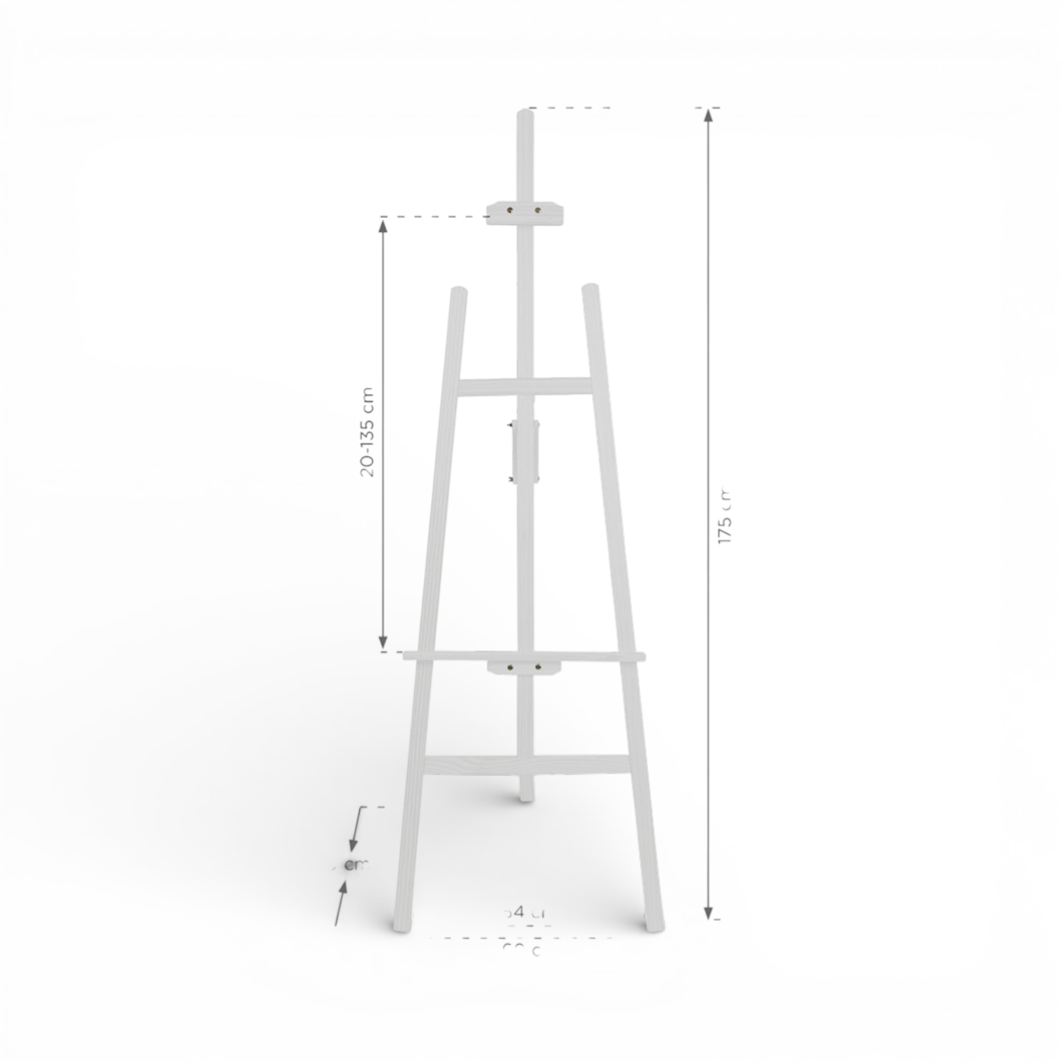 Staffelei aus Holz - weiss-6