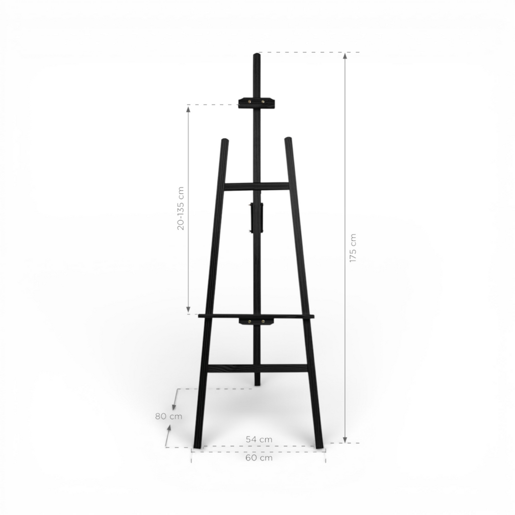 Staffelei aus Holz - schwarz-6
