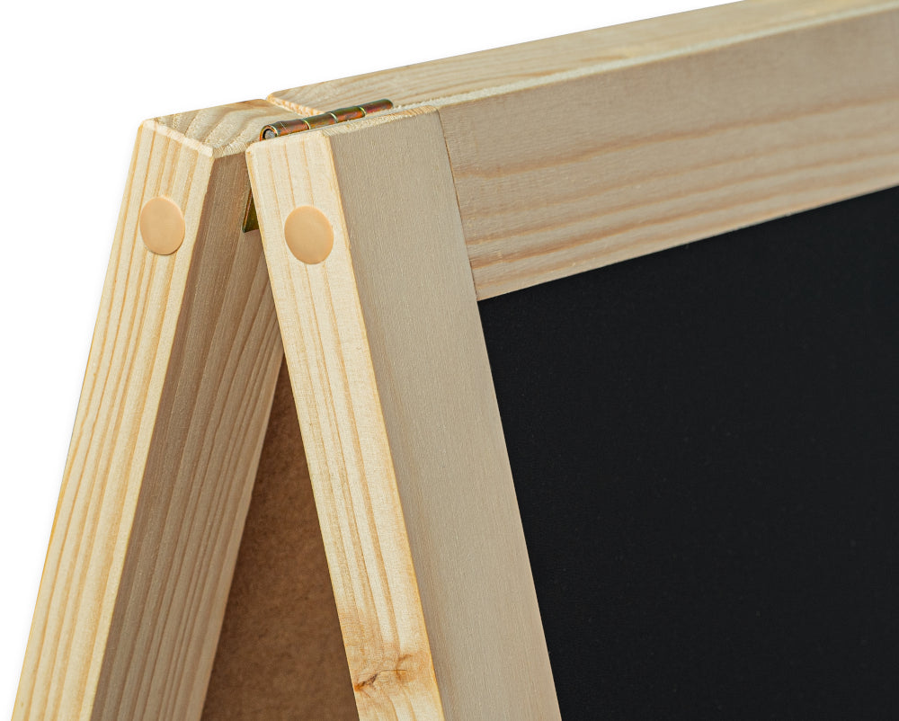 Kreidetafel/Holz Kundenstopper Classic M (60x100 cm) - natur-3