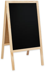 Kreidetafel/holz Kundenstopper Classic L (61x118 cm) - natur-3