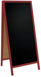 Kreidetafel/holz Kundenstopper Classic XL (72x160 cm) - rot-2