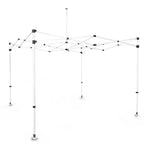 Zeltrahmen aus Stahl "BLANC" 3x3 (in einer Transporttasche auf Rädern)-8