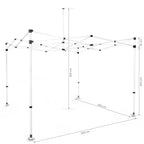 Zeltrahmen aus Stahl "BLANC" 2,5x2,5 (in einer Transporttasche)-10