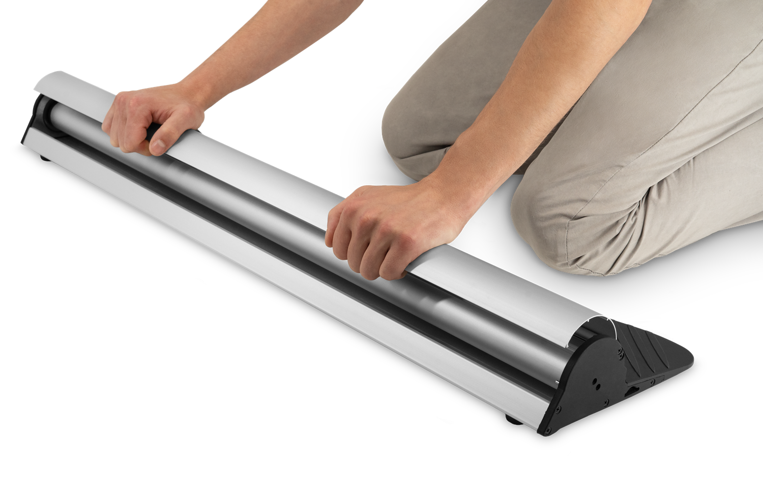 Roll up Clip 100x220 - Grafik-Austausch-System, Teleskopstange-4