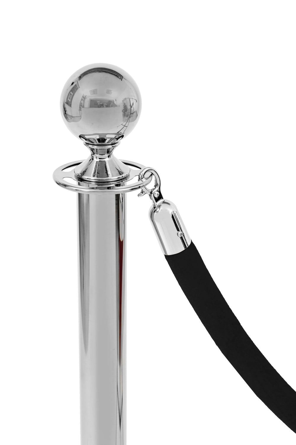 Schwarzes Velourseil – chrom Schnalle-0