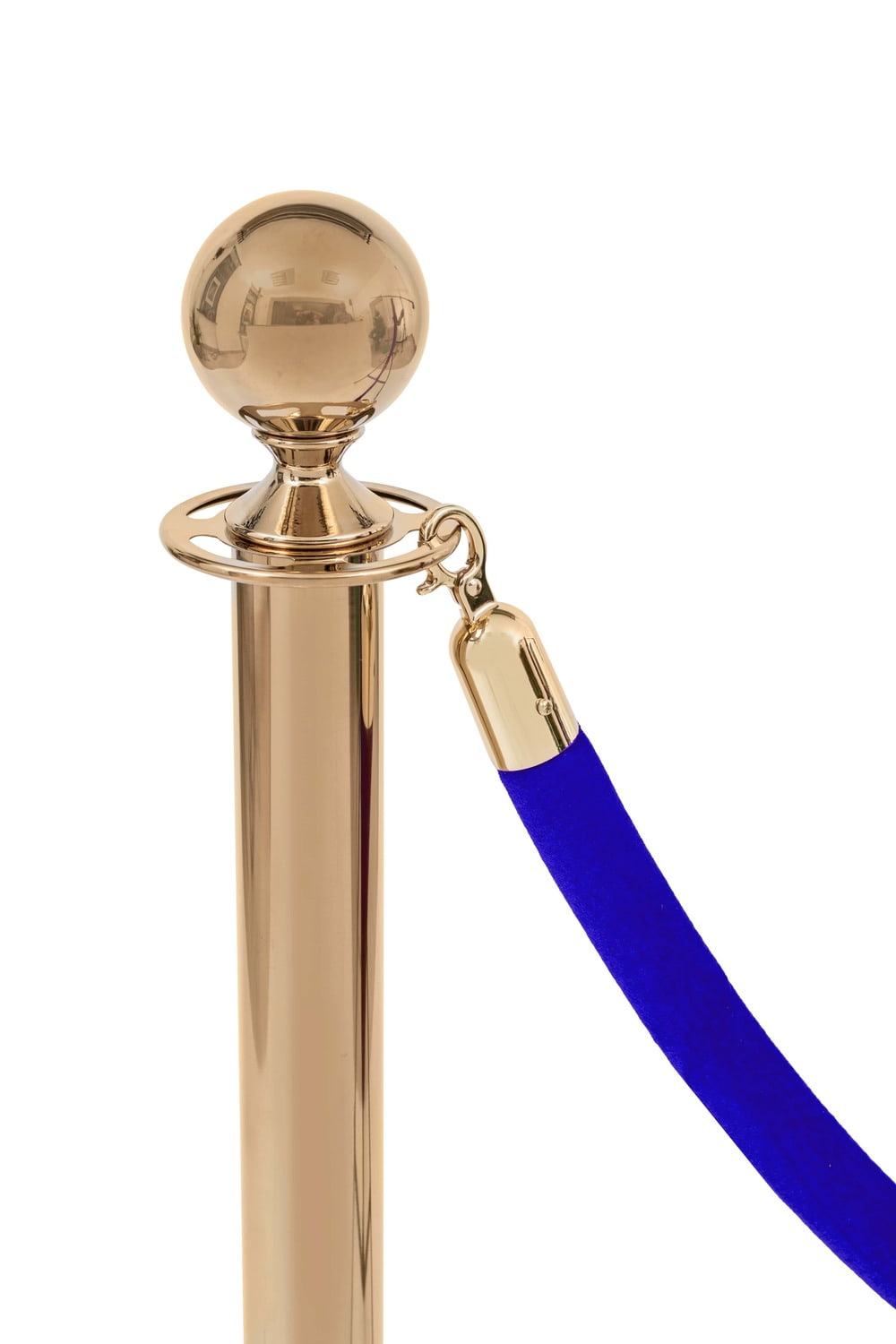 Blaues Velourseil – goldene Schnalle-0