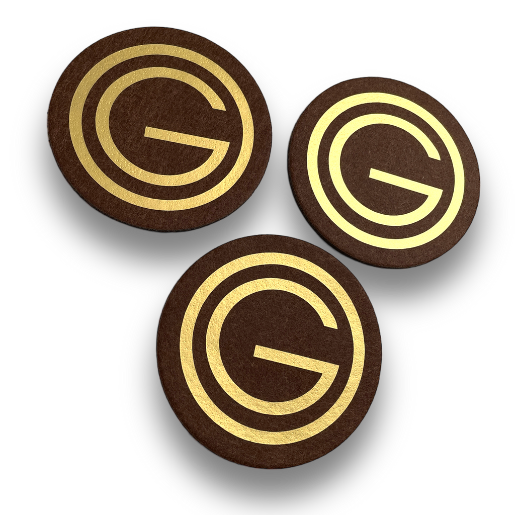 Felt coasters with your individual logo