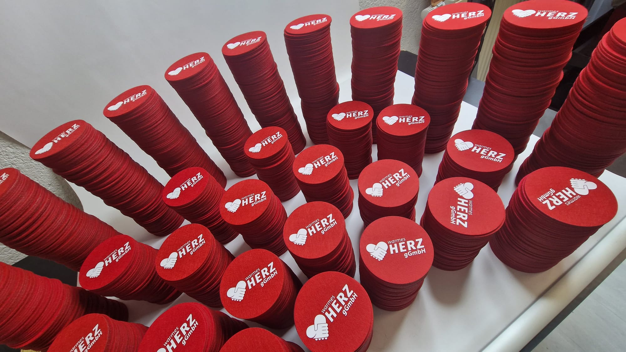 Felt coasters with your individual logo