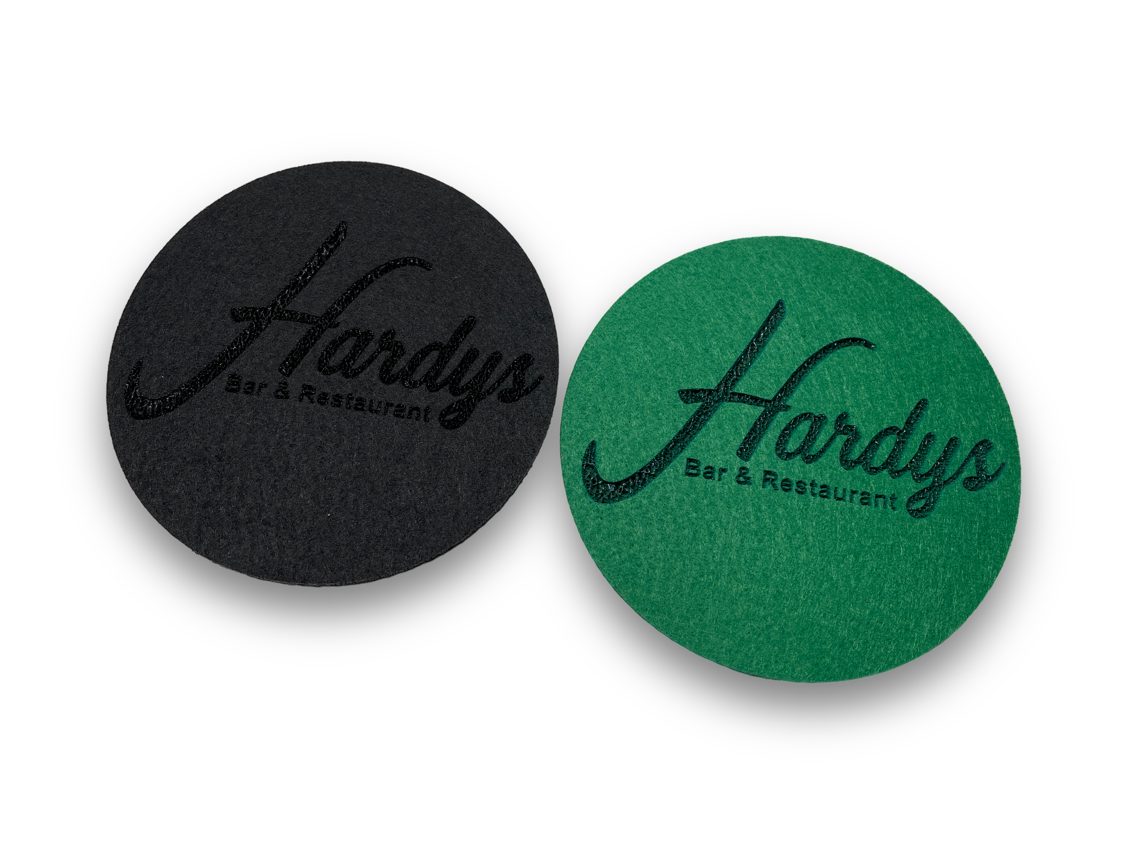 Felt coasters with your individual logo